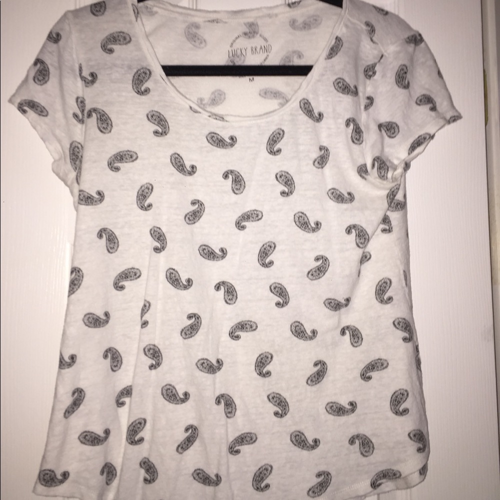 Short sleeve Lucky Brand printed paisley T shirt